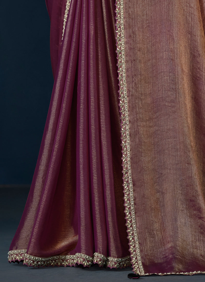 Crepe Satin Silk Saree