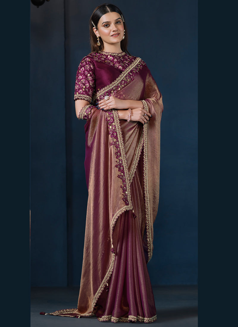Crepe Satin Silk Saree