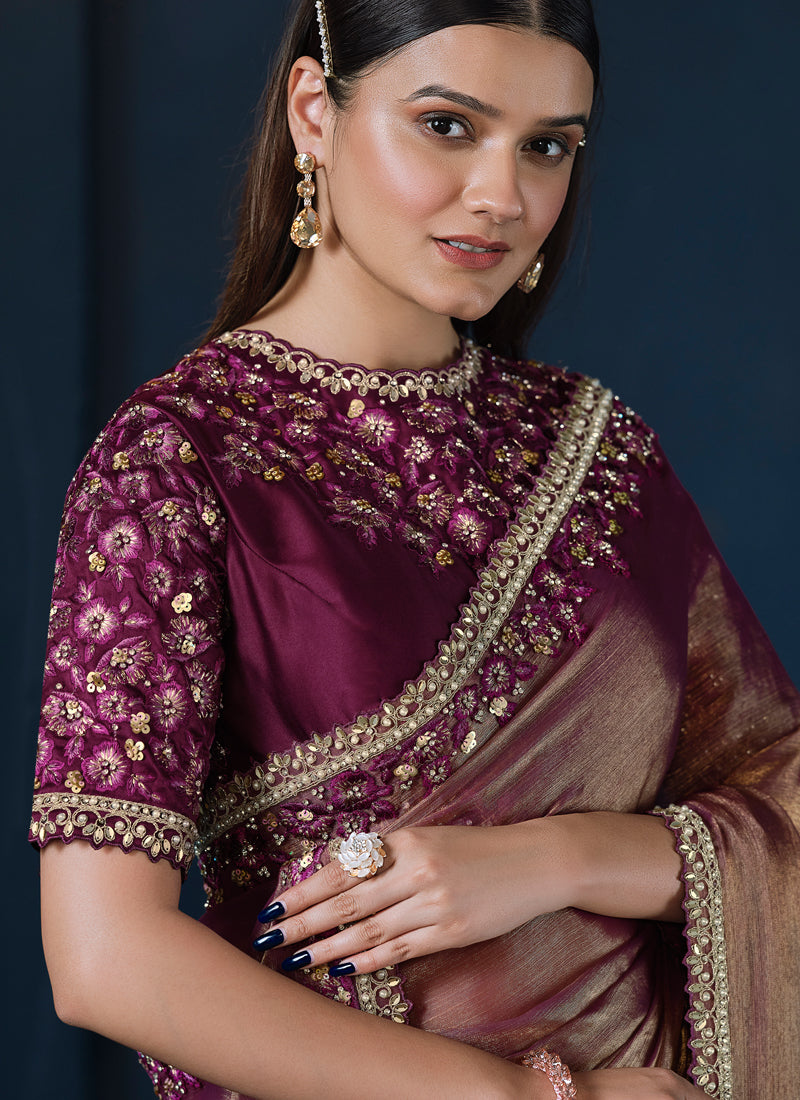 Crepe Satin Silk Saree