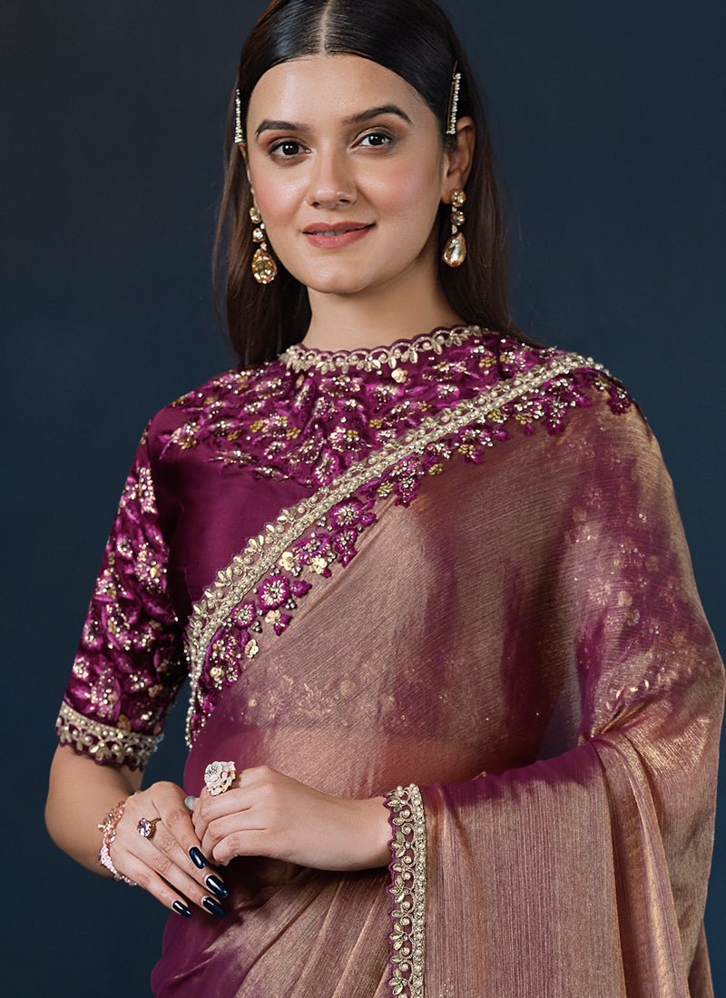 Crepe Satin Silk Saree