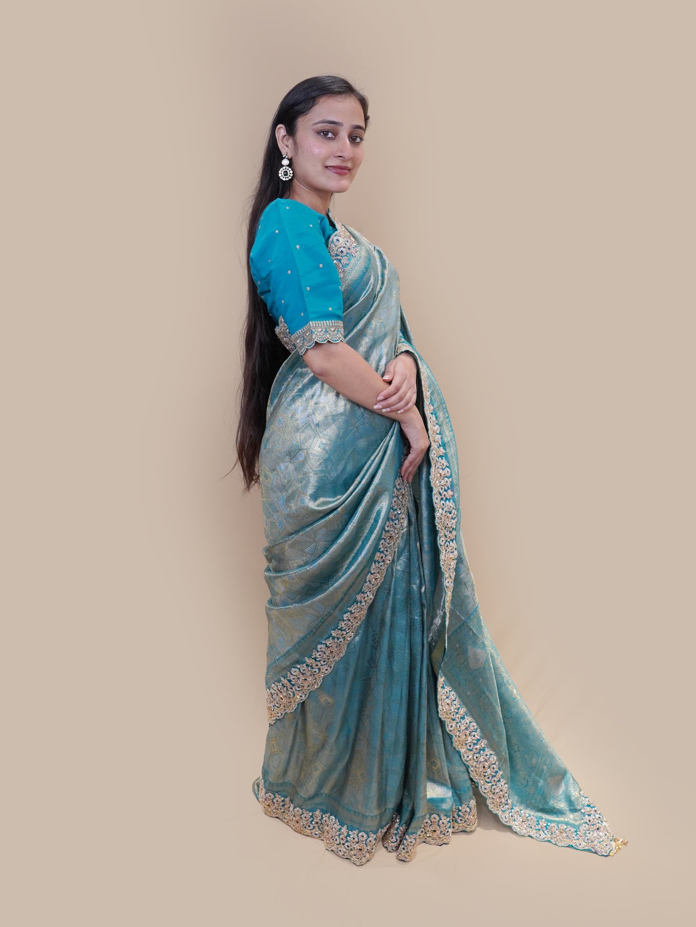 Ethereal Teal Grandeur Silk Saree (26110 GS-140)