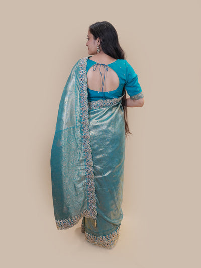 Ethereal Teal Grandeur Silk Saree (26110 GS-140)