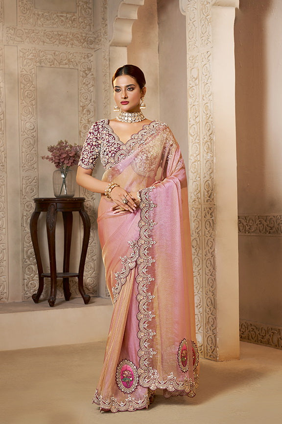 Zari Organza Silk Saree