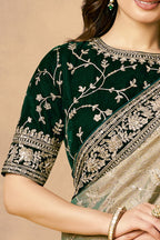 Regal Kora Zari Tissue Silk Saree