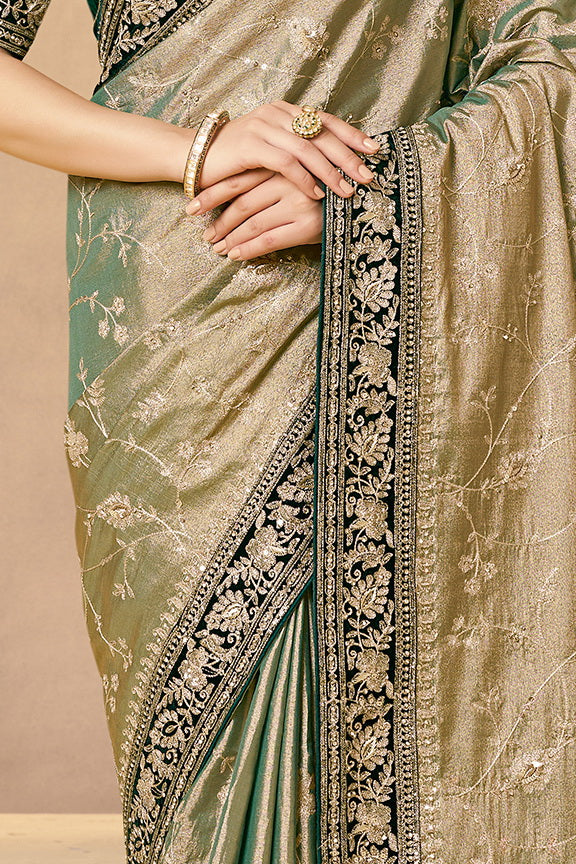 Regal Kora Zari Tissue Silk Saree