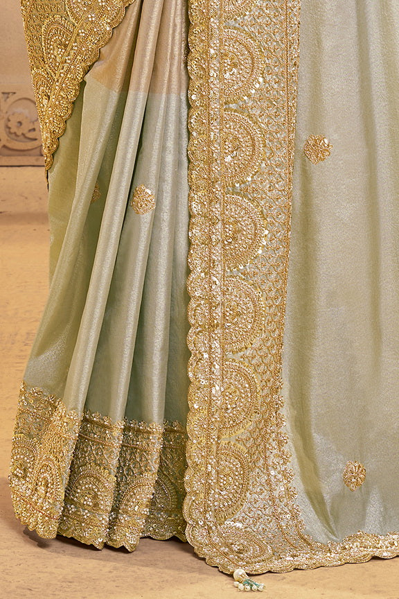 Metallic Kora Silk Saree