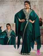 Green Cape Saree