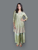 Pistachio Shimmer Sharara Set (7257 M-18)