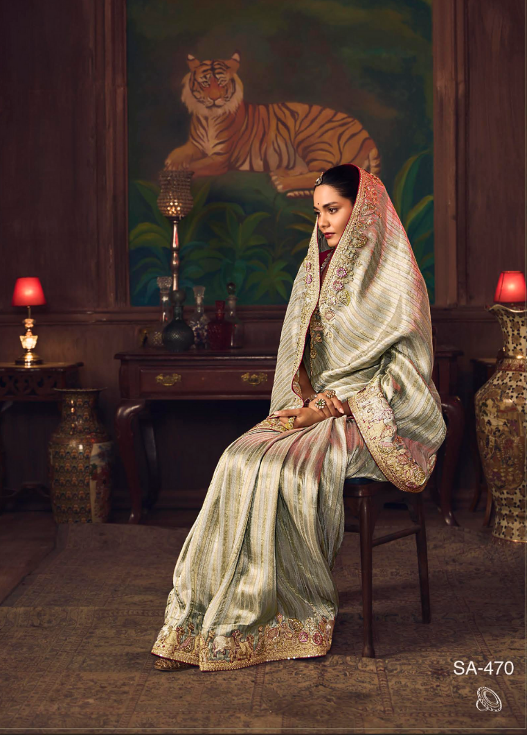 The 'Iridescent Rose' Saree (SA-470 GS-98)