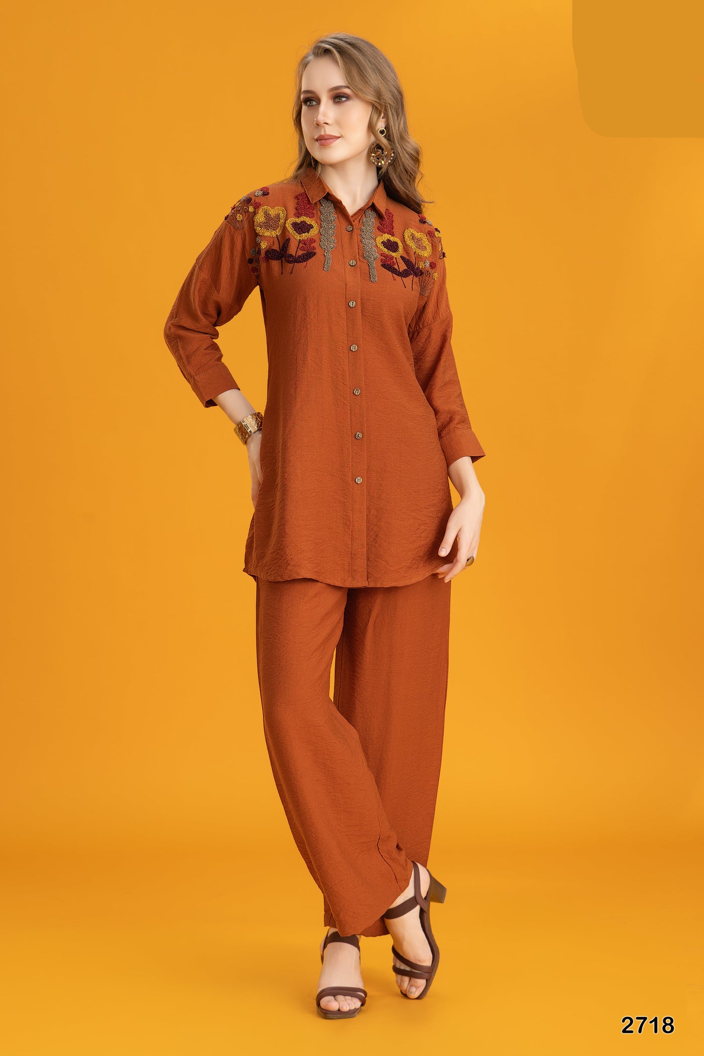 Kurti Set: "Canyon Sun" (2718 M-18)