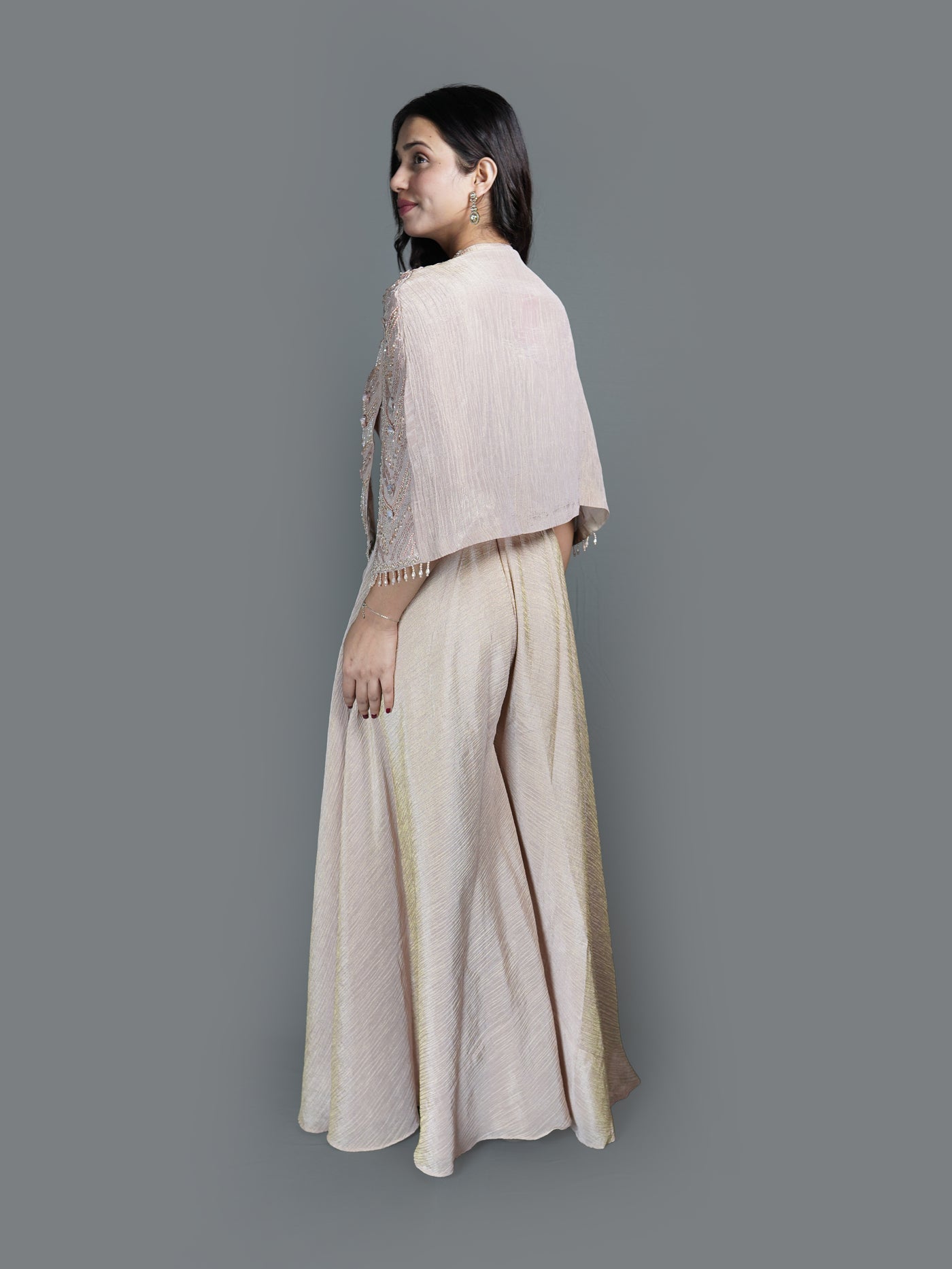 Blush Pink Ethereal Cape Ensemble (2426 M-17)