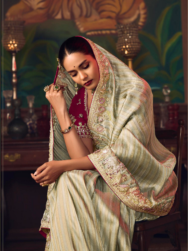 The 'Iridescent Rose' Saree (SA-470 GS-98)