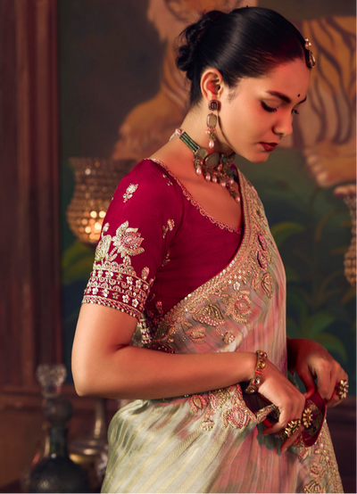 The 'Iridescent Rose' Saree (SA-470 GS-98)