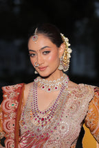 Royal Orange Silk Saree with Heavy Zari Border