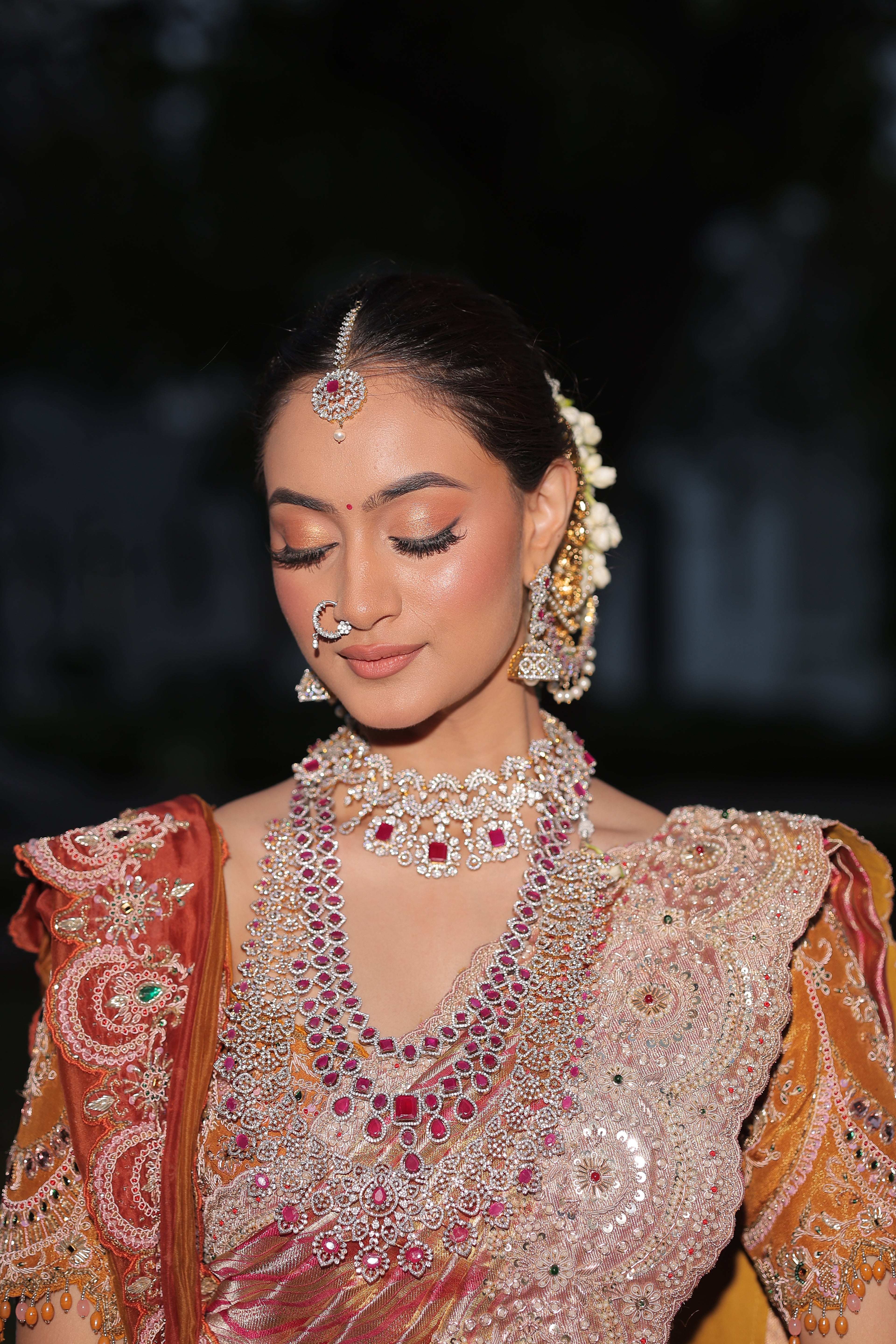 Royal Orange Silk Saree with Heavy Zari Border