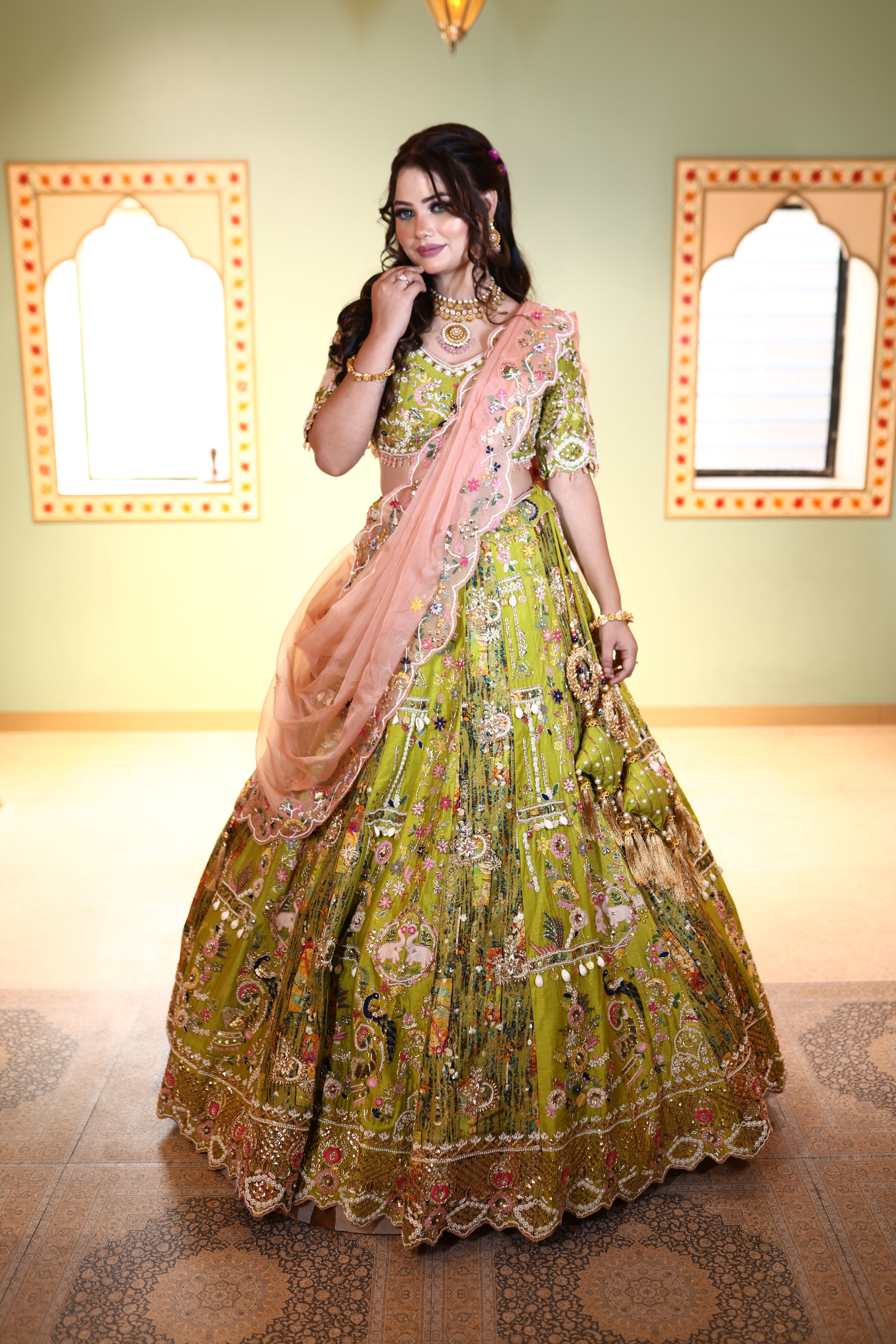 Zesty Garden Floral Lehenga (924-A D-17) Main image