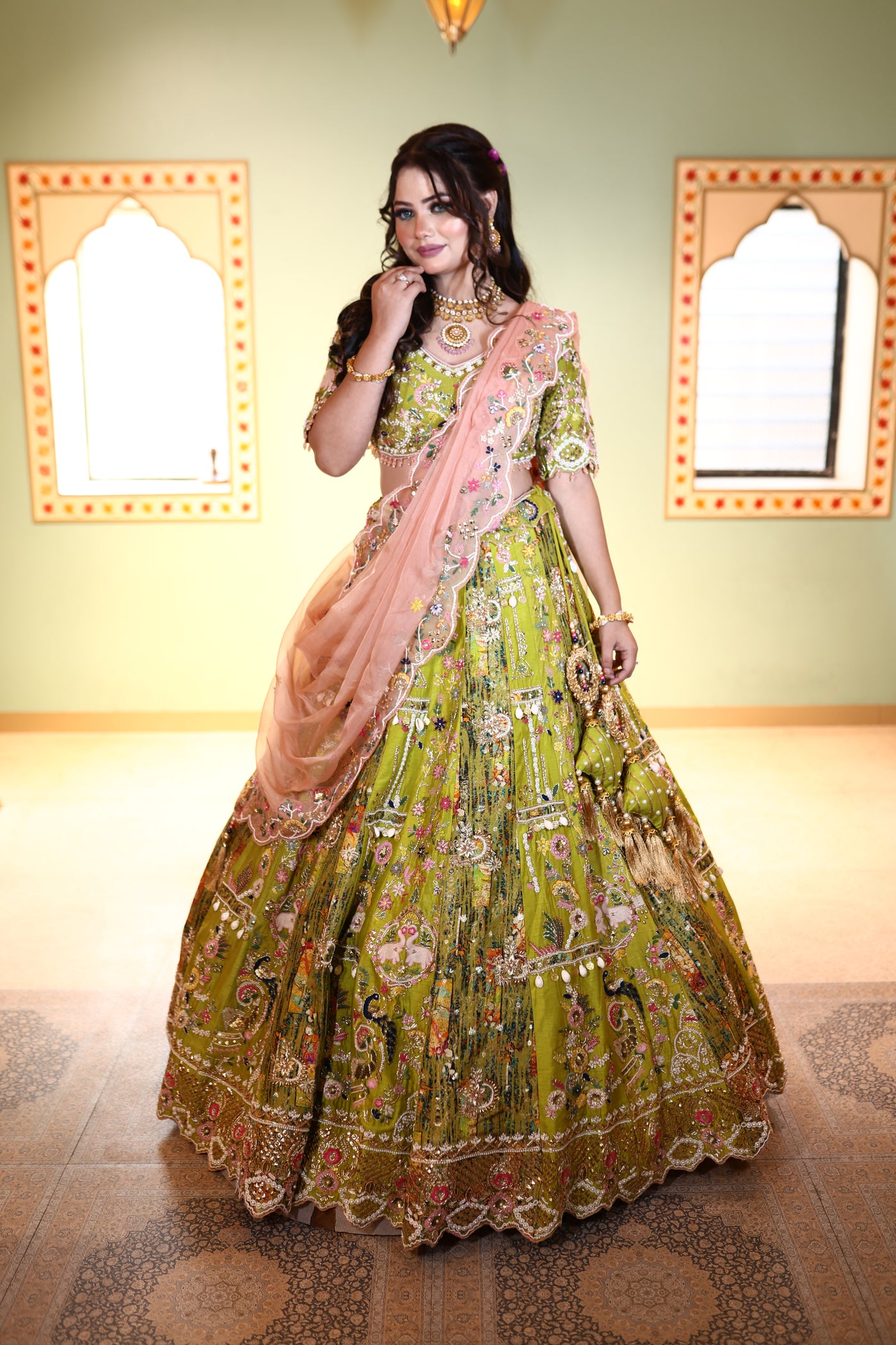 Zesty Garden Floral Lehenga (924-A D-17)