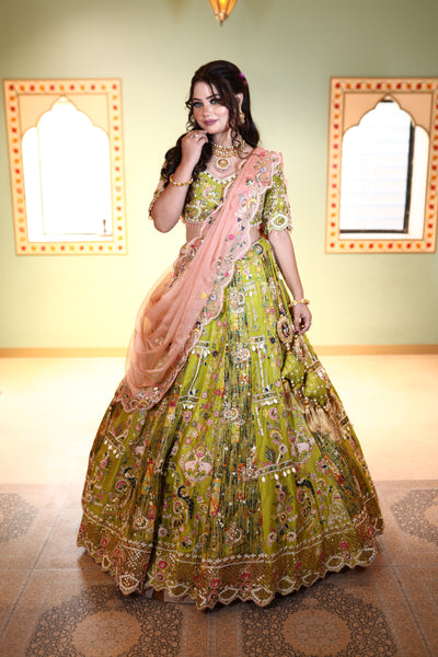 Zesty Garden Floral Lehenga (924-A D-17)