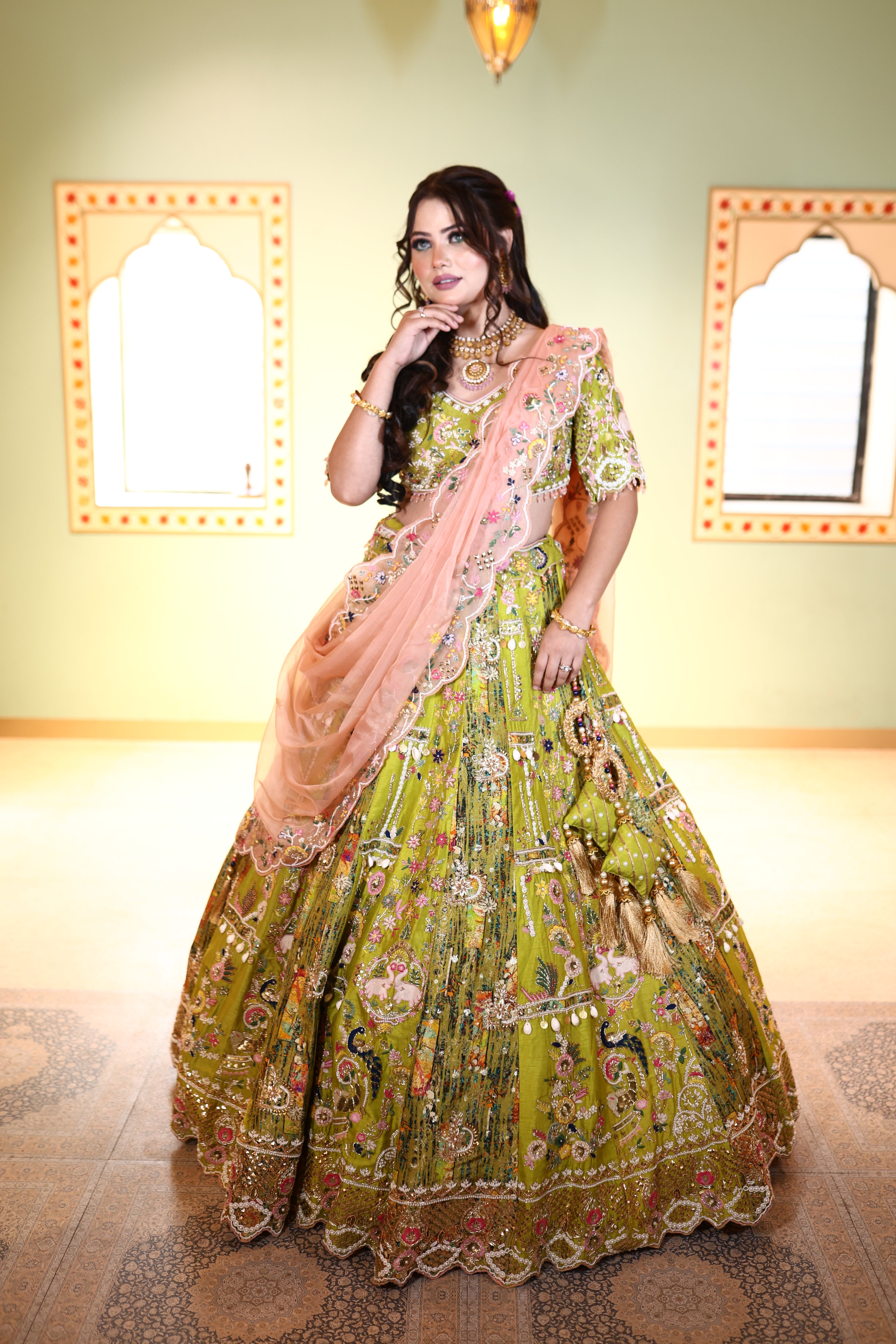 Zesty Garden Floral Lehenga (924-A D-17)