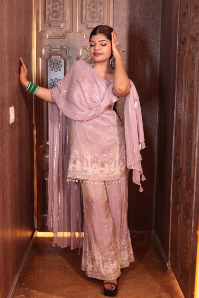 Royal Heritage Sharara Suit ( 2479 M-17)
