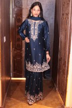 Navy Noir Sharara Suit ( SN-34 B-83)