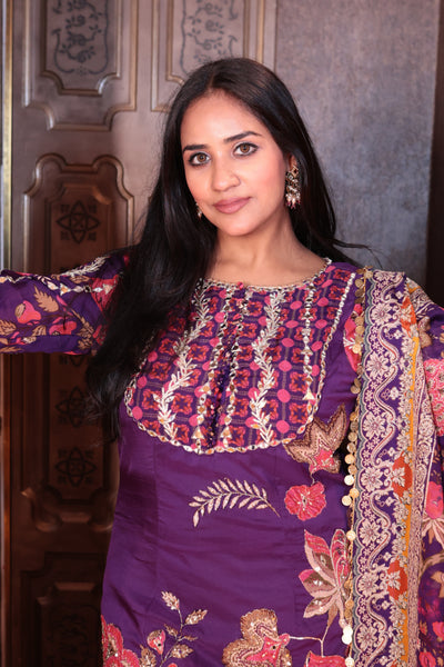 Noor-e-Bahar Kurti and Sharara set (V-6066SH D-38)
