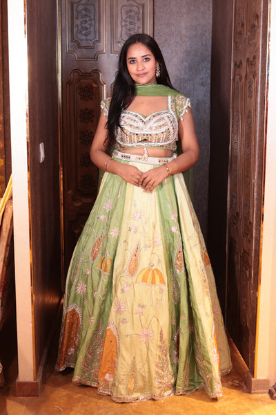 Summer Canopy Lehenga( 3222 M-108)