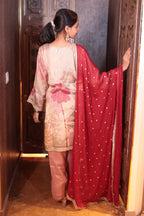 Crimson Bloom Festive Kurti Set (SHUIT M-81)