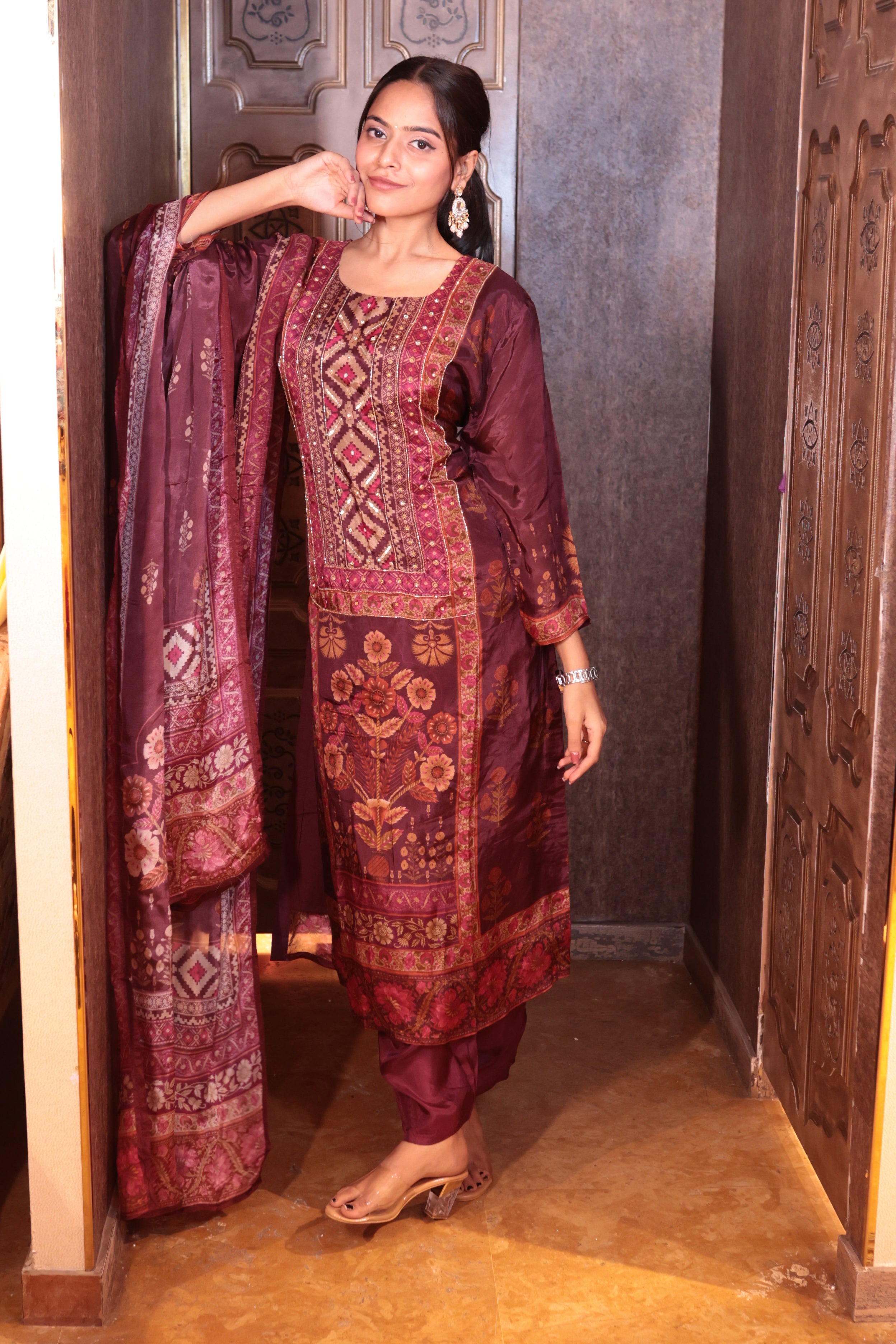 Mulberry Kurti Set ( LC-1356 M-76)