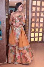 Autumn Garden Floral Patchwork Lehenga (HA-6080 M-117)