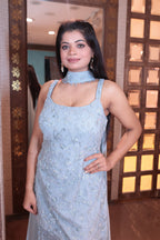 Soft Powder Blue Sharara Set with Delicate Embellishment (2413 M-13)