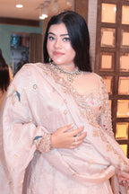 Blush Cream Embellished Lehenga with Nature Motifs (2206 M-107)