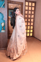 Blush Cream Embellished Lehenga with Nature Motifs (2206 M-107)
