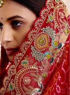 Roshini Bandhani Heritage Saree