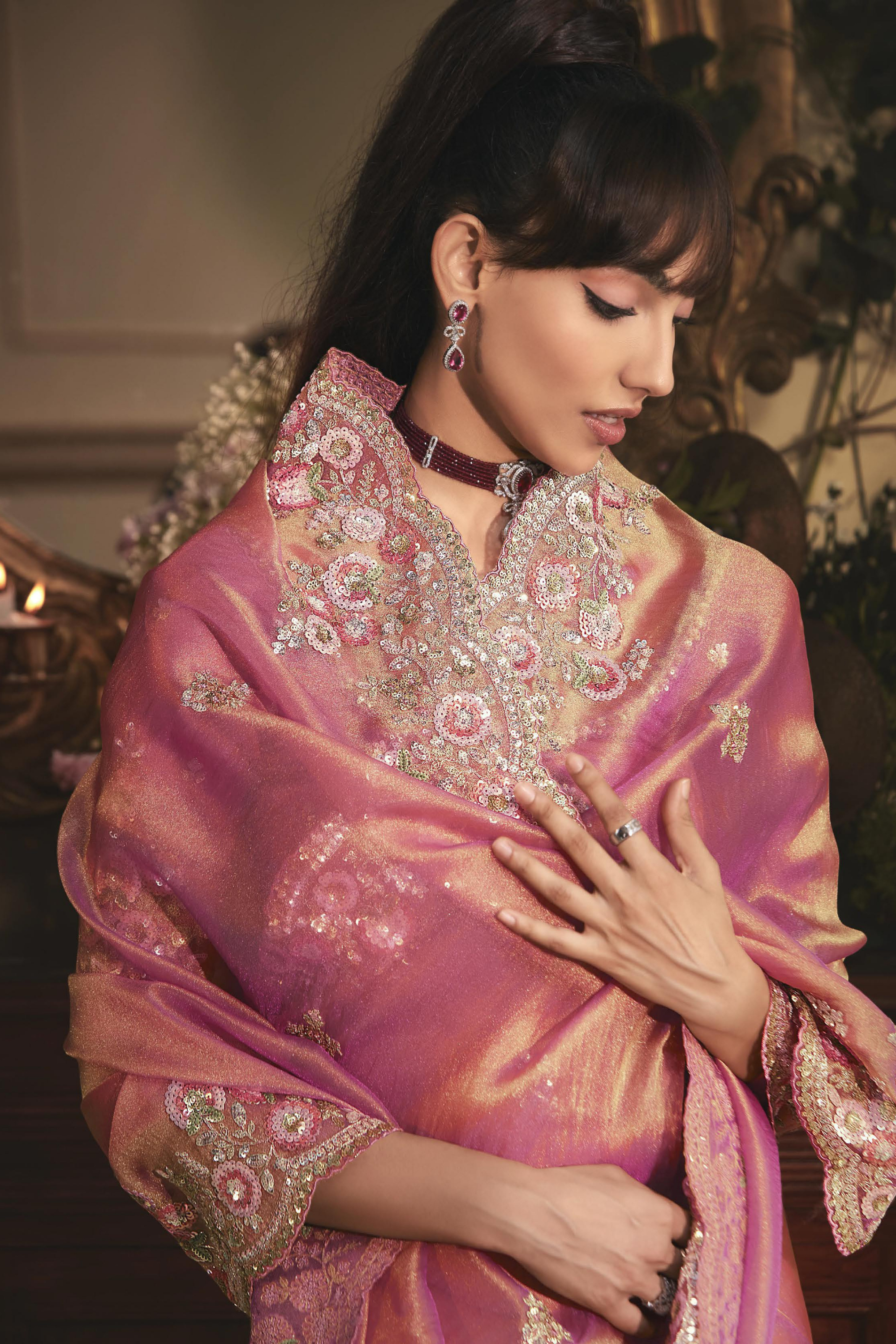 The 'Roseate Lumina' Saree (5481 GS-98)