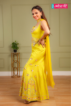 Modernize Lemon Yellow Sharara Co-ord set (4894 M-35)