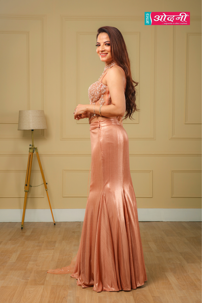 Copper Siren Embellished Dress (J9136 D-16)