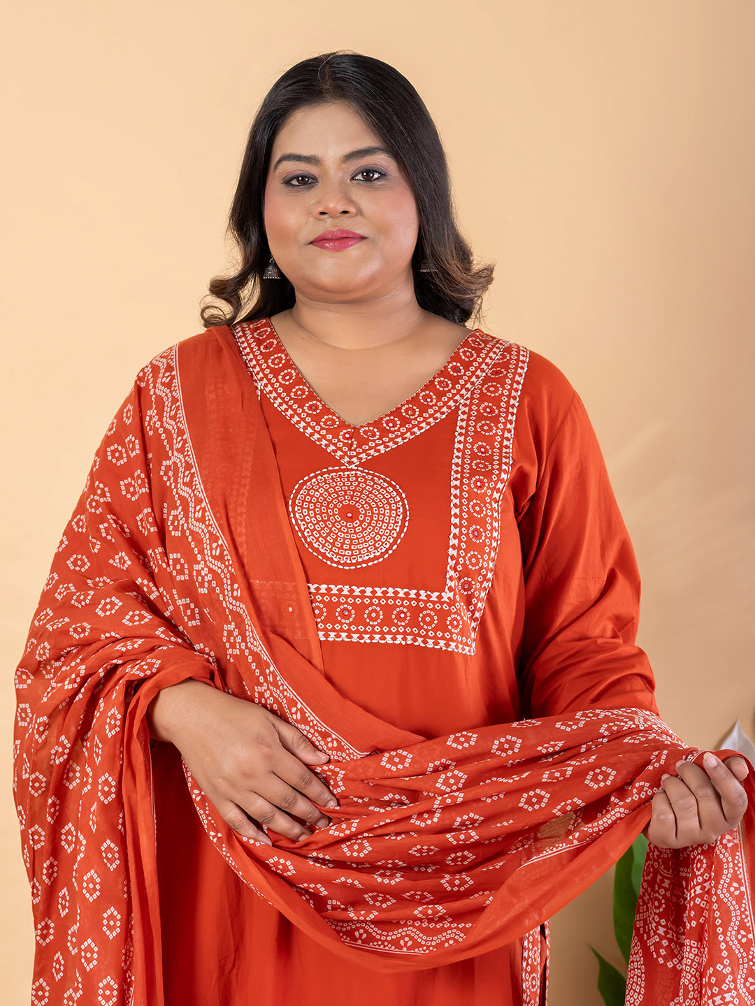Bandhej Bloom Kurta Set Secondary image
