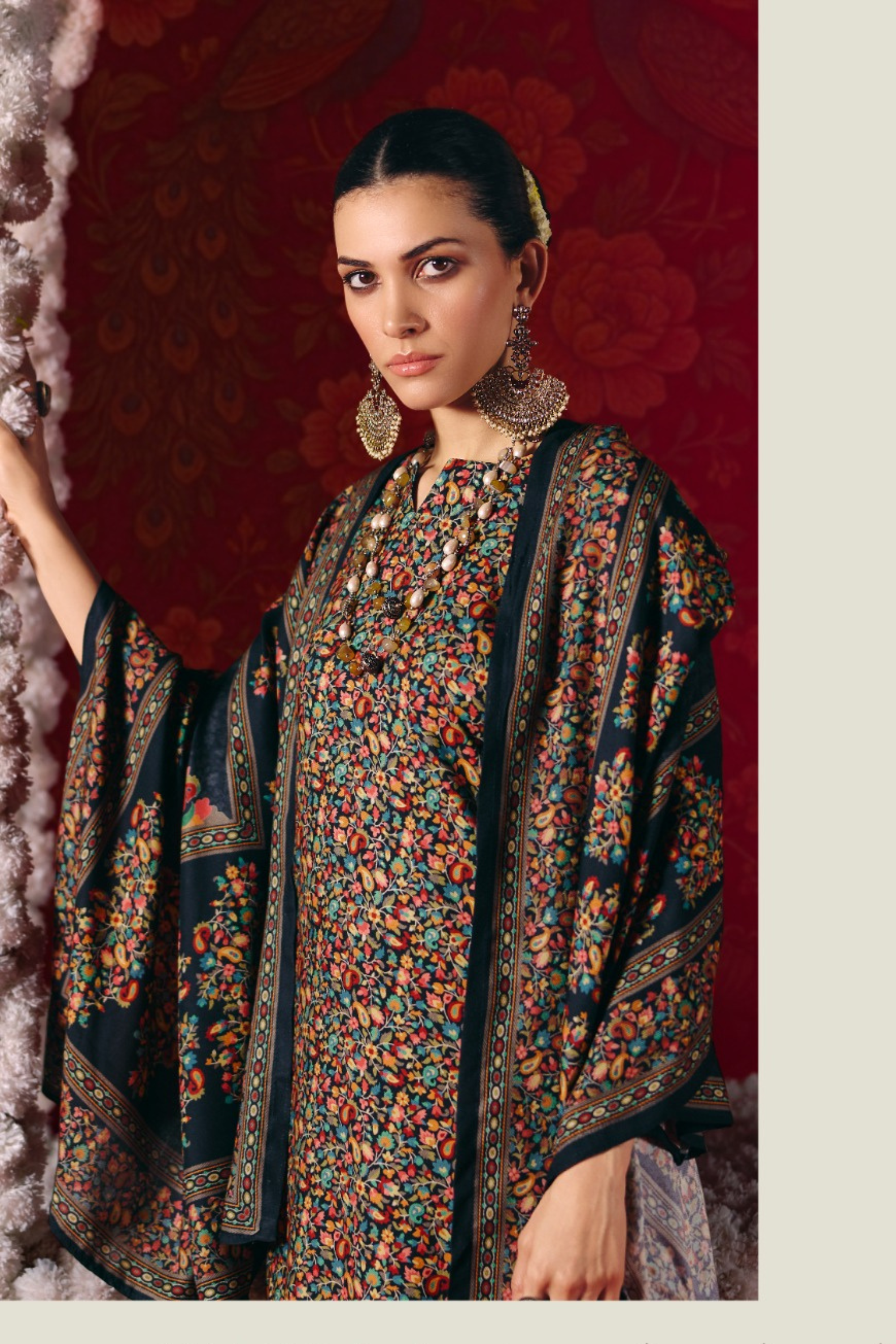 The 'NAAZ' Collection: Viscose Pashmina Unstitched Suits (RUPALI NAAZ D-39) Secondary image