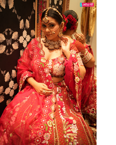 Crimson Red Empress Bridal Lehenga( 5124-B D-17)