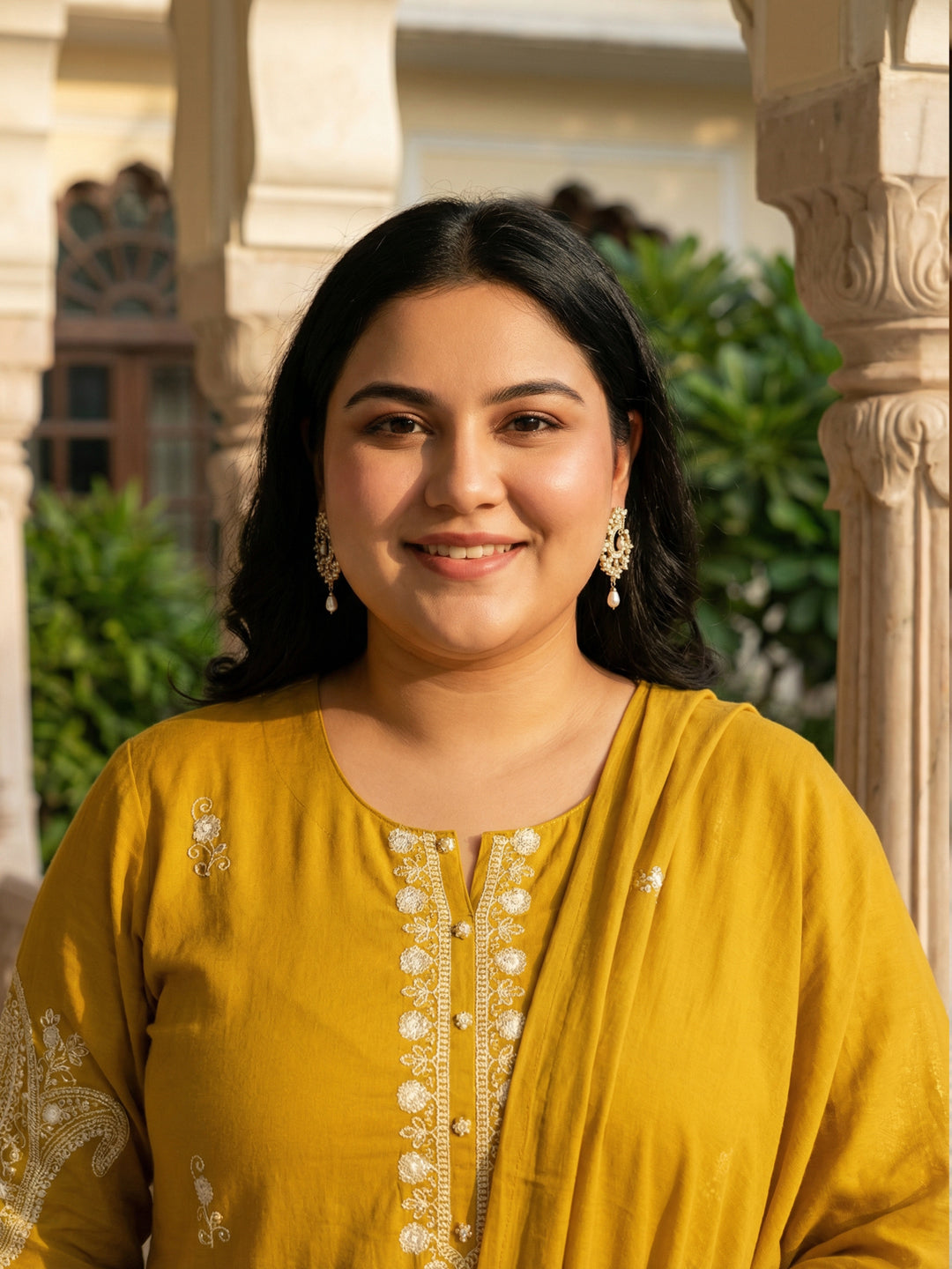 Golden Glow: Chanderi Silk Suit Set