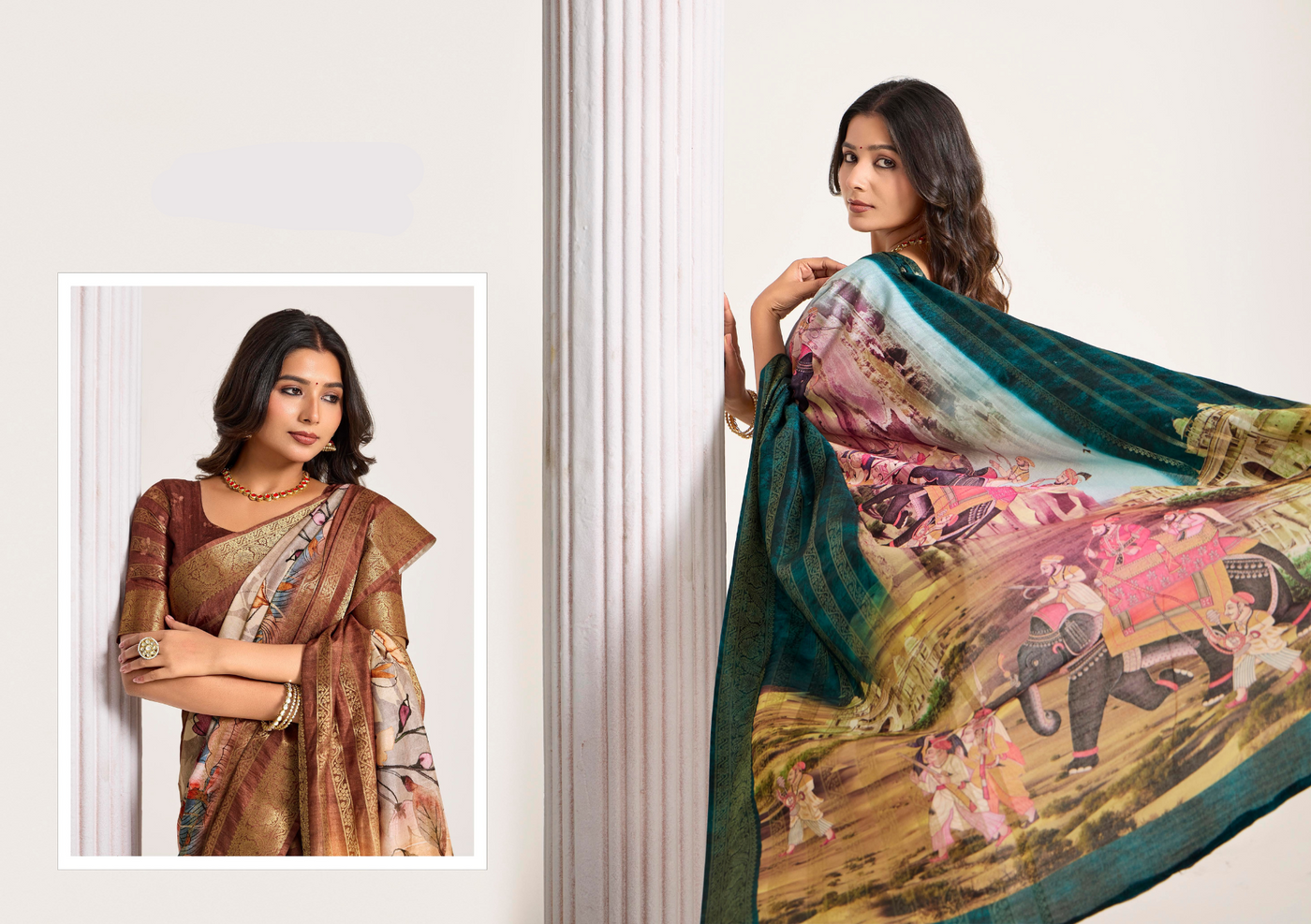 Anvi Vol-02 Print & Woven Saree Collection (GS-48)