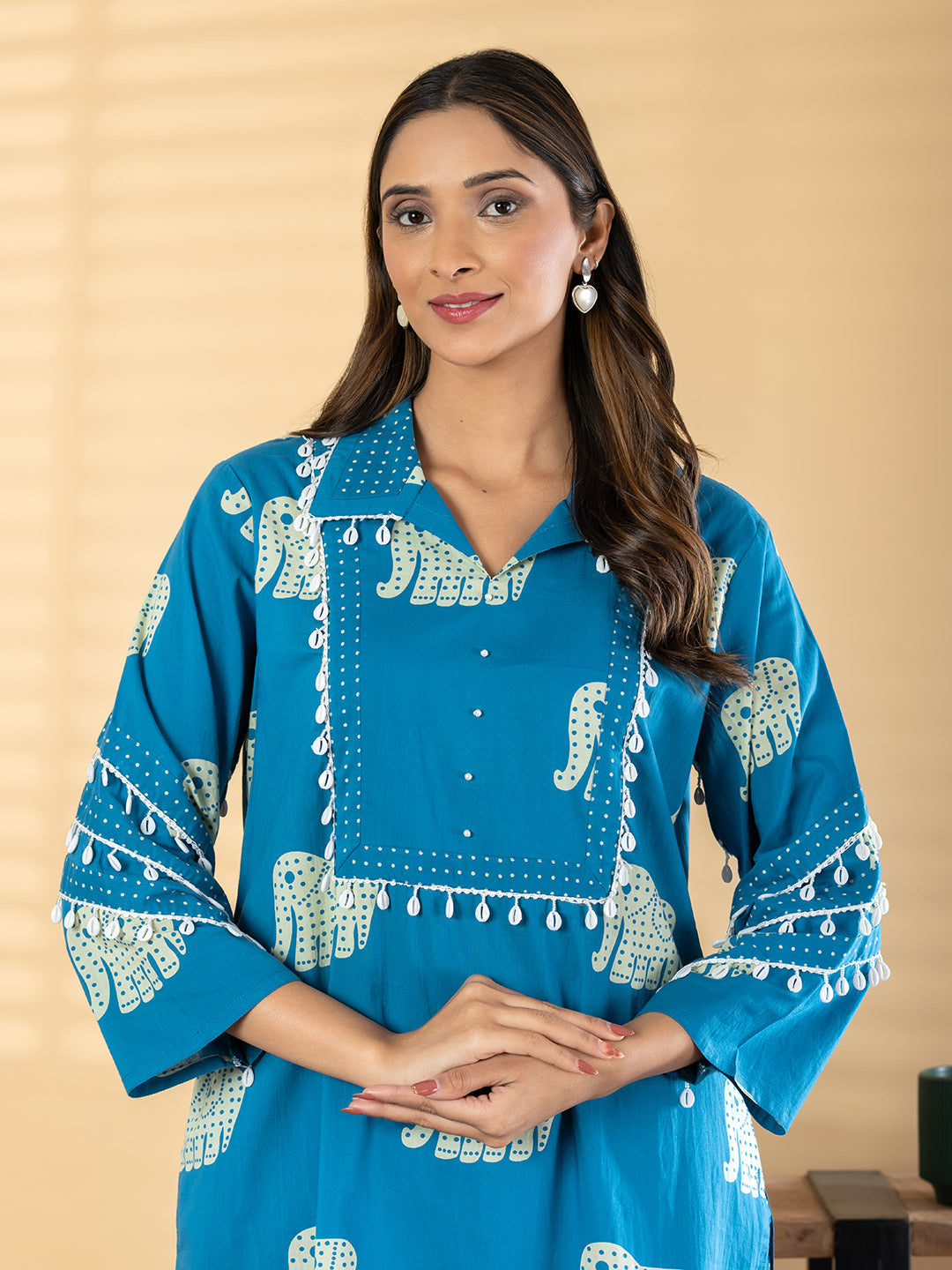 Printed Cotton Silk Suit