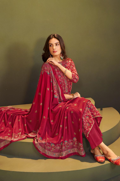 SUNRISE 'Safar Winter' Collection: Viscose Pashmina Suits (D-39)