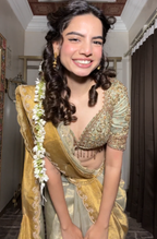 Gilded Sage Organza Saree (8958 B-88)