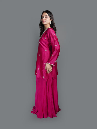 Fuchsia Flourish Kurti Skirt Set ( SN69 B-83)