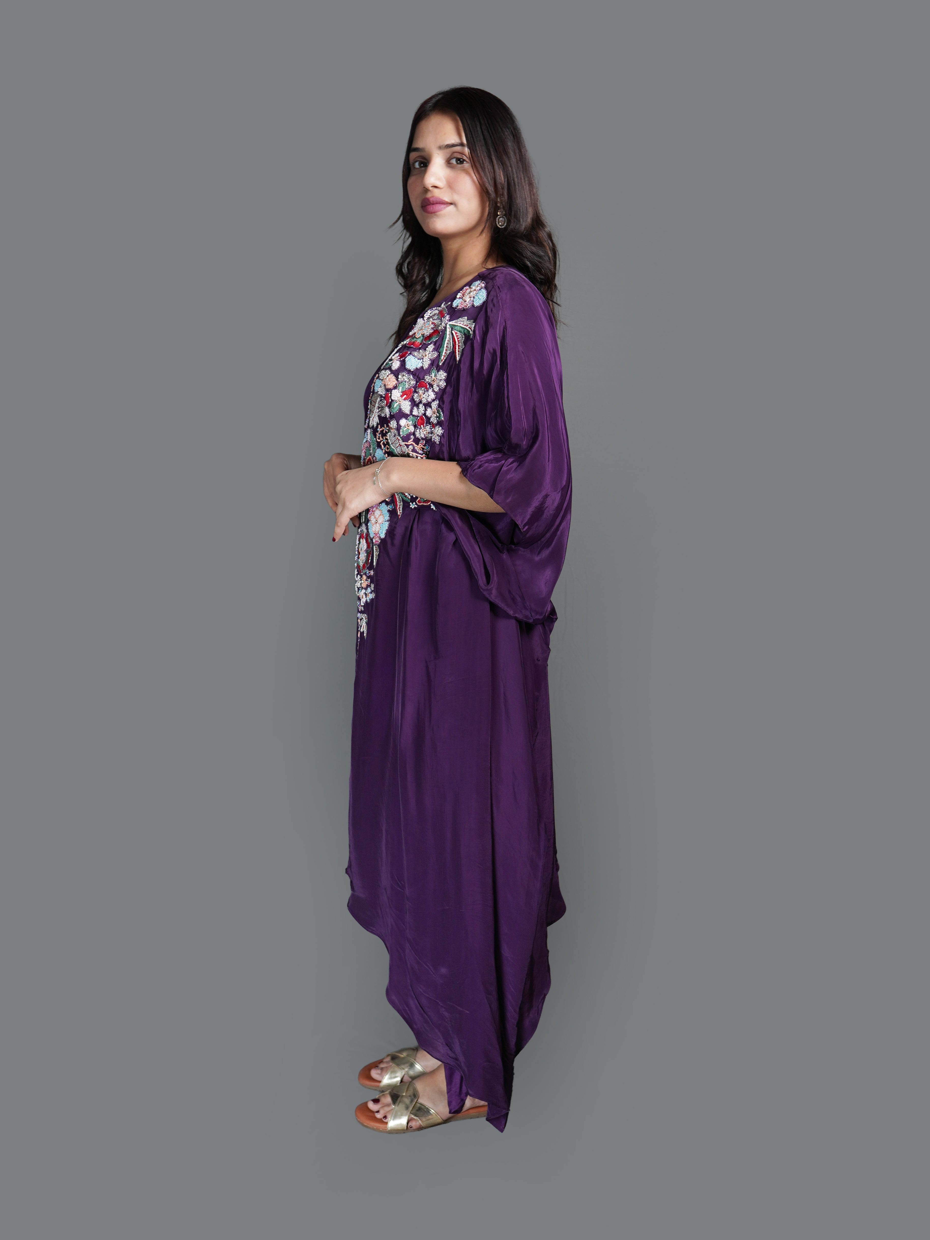 Regal Plum Kaftan Trousers Set (NB10535 BS-64) Secondary image