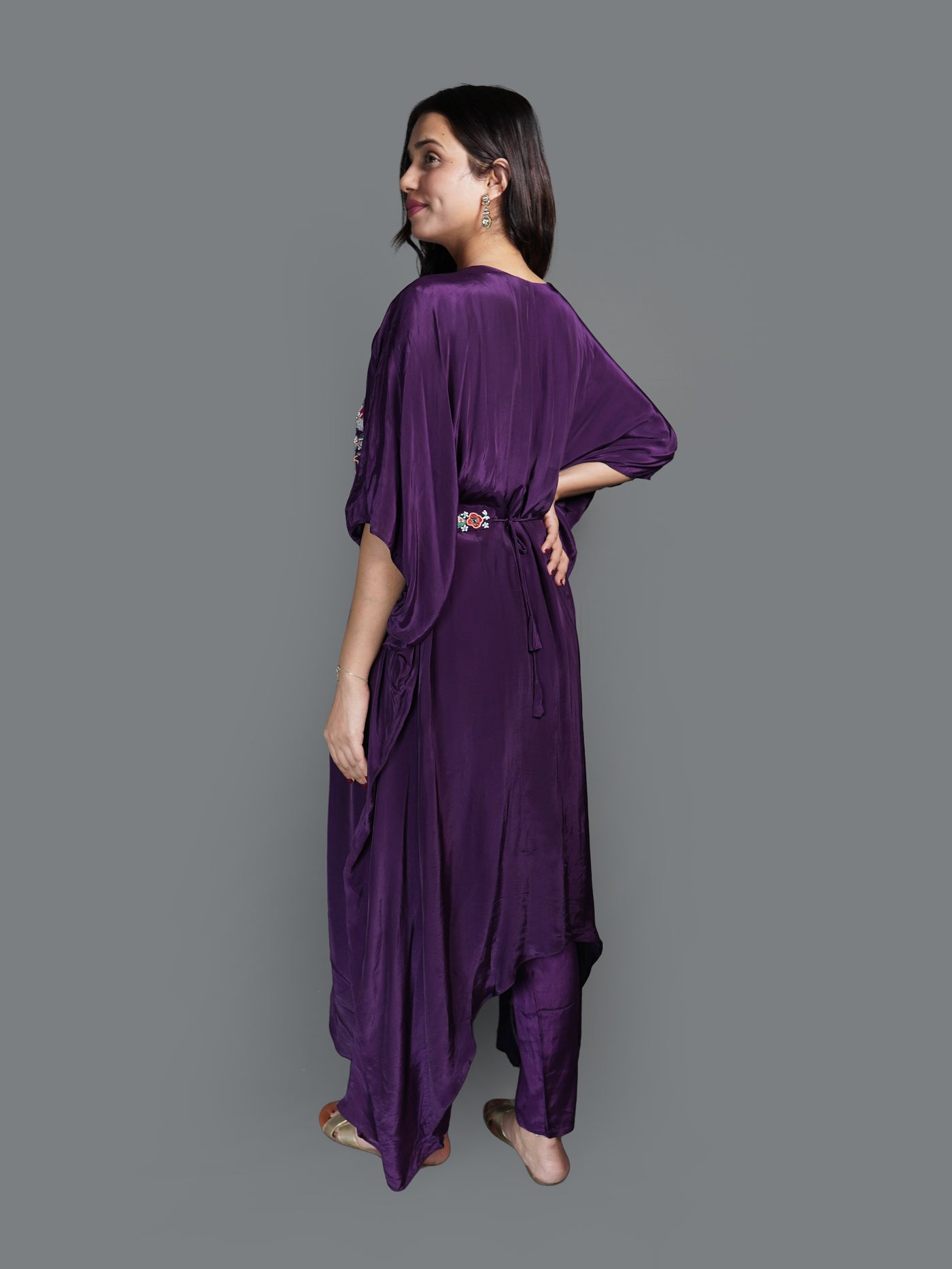 Regal Plum Kaftan Trousers Set (NB10535 BS-64)