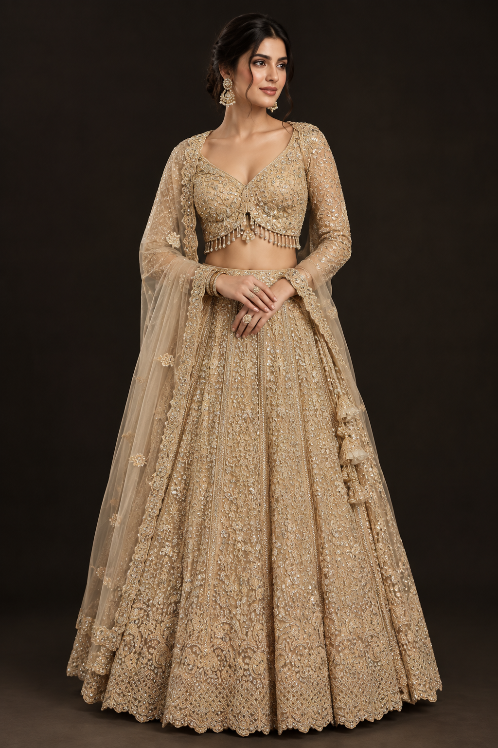 Gilded Radiance Golden Lehenga