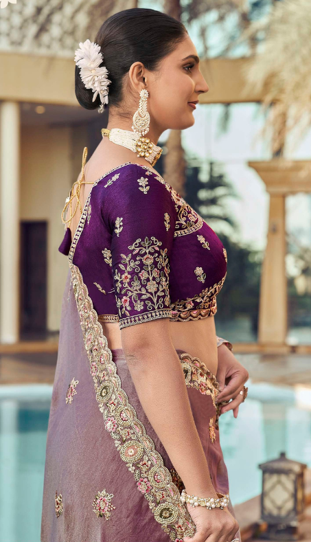 Royal Heritage Embroidered Saree Secondary image